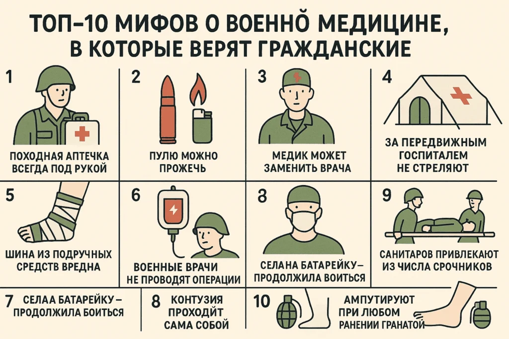ТОП-10 мифов о военной медицине, в которые верят гражданские ТОП-10 мифов о военной медицине, в которые верят гражданские
