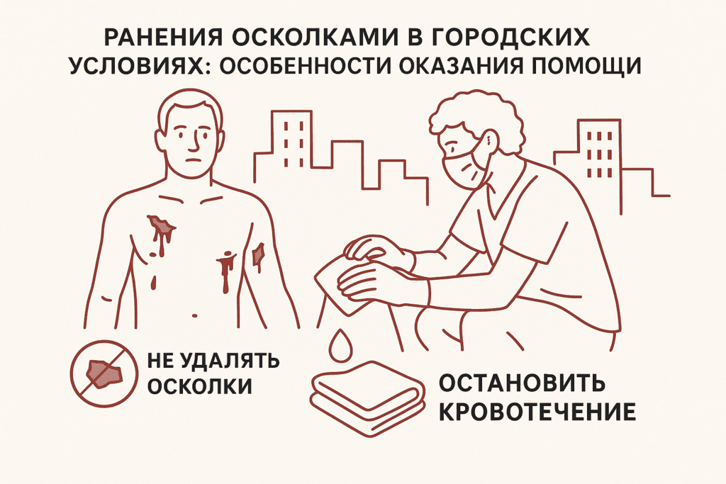 Ранения осколками в городских условиях: особенности оказания помощи