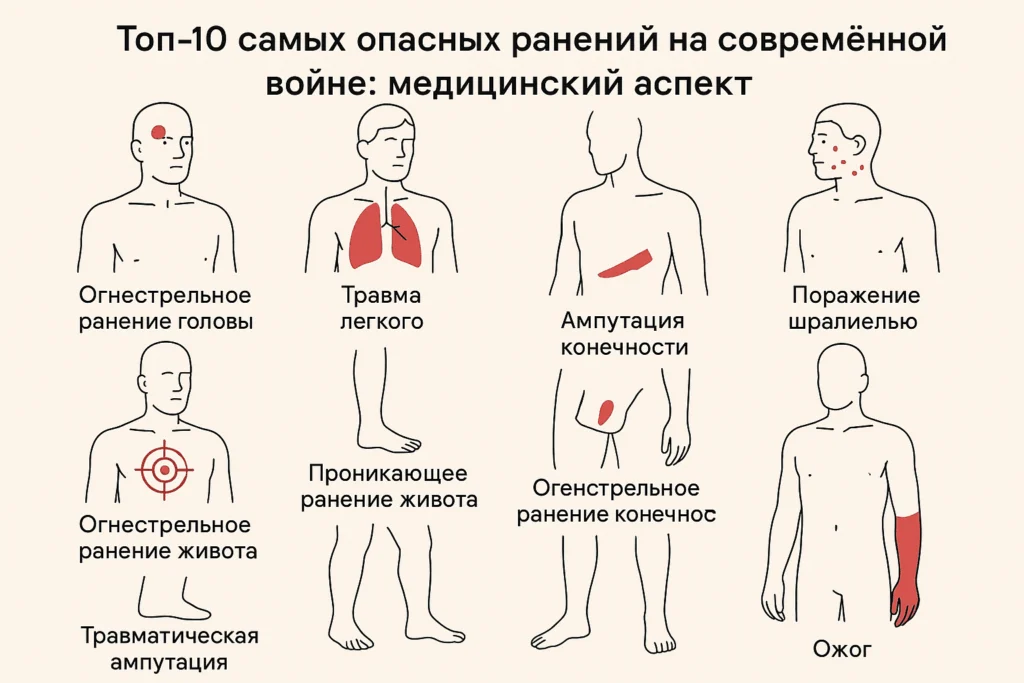 ТОП-10 самых опасных ранений на современной войне: медицинский аспект ТОП-10 самых опасных ранений на современной войне: медицинский аспект