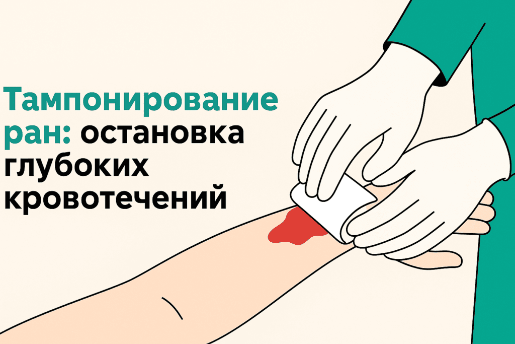 Тампонирование (тампонада) ран: остановка глубоких кровотечений Тампонирование (тампонада) ран: остановка глубоких кровотечений