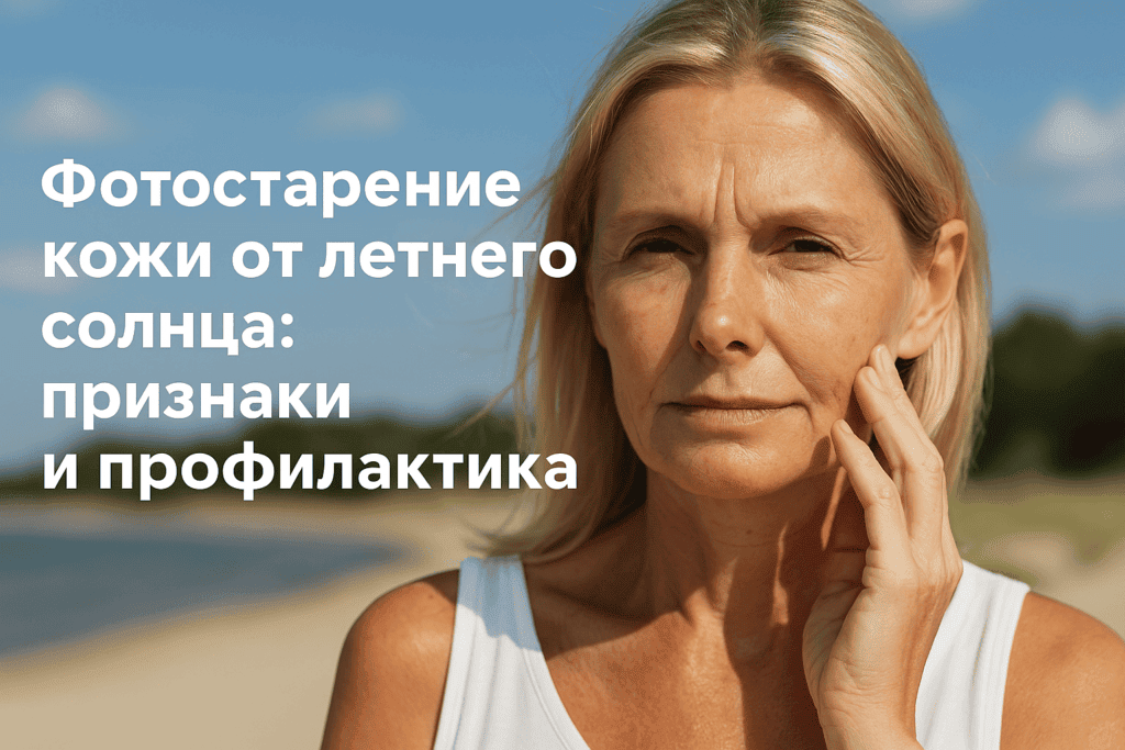 Фотостарение кожи от летнего солнца: признаки и профилактика