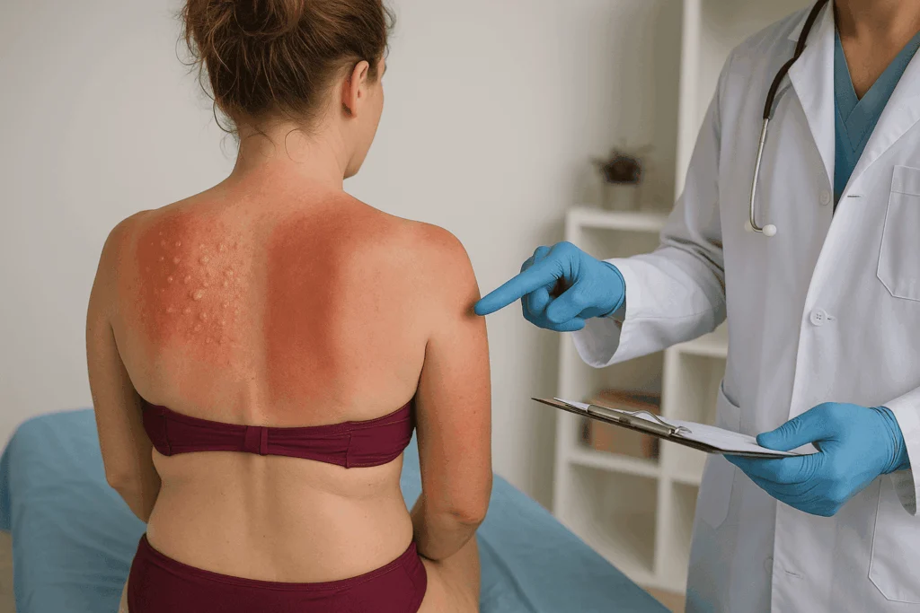 Sun poisoning vs regular sunburn Sun poisoning vs regular sunburn