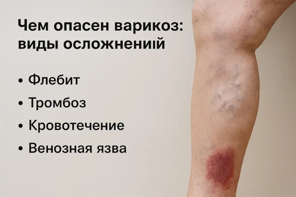 Чем опасен варикоз: виды осложнений, мнение флеболога Чем опасен варикоз: виды осложнений, мнение флеболога