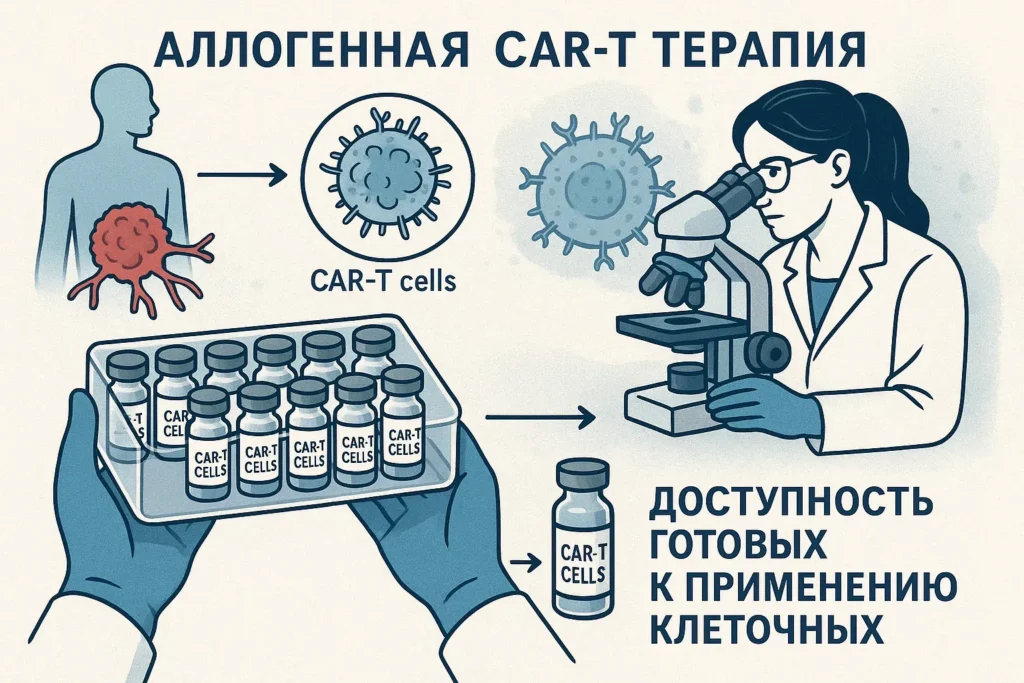 Аллогенная CAR-T терапия - доступность готовых к применению клеточных препаратов Аллогенная CAR-T терапия - доступность готовых к применению клеточных препаратов