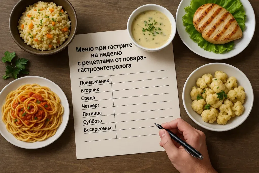 Меню при гастрите на неделю с рецептами от повара-гастроэнтеролога Меню при гастрите на неделю с рецептами от повара-гастроэнтеролога