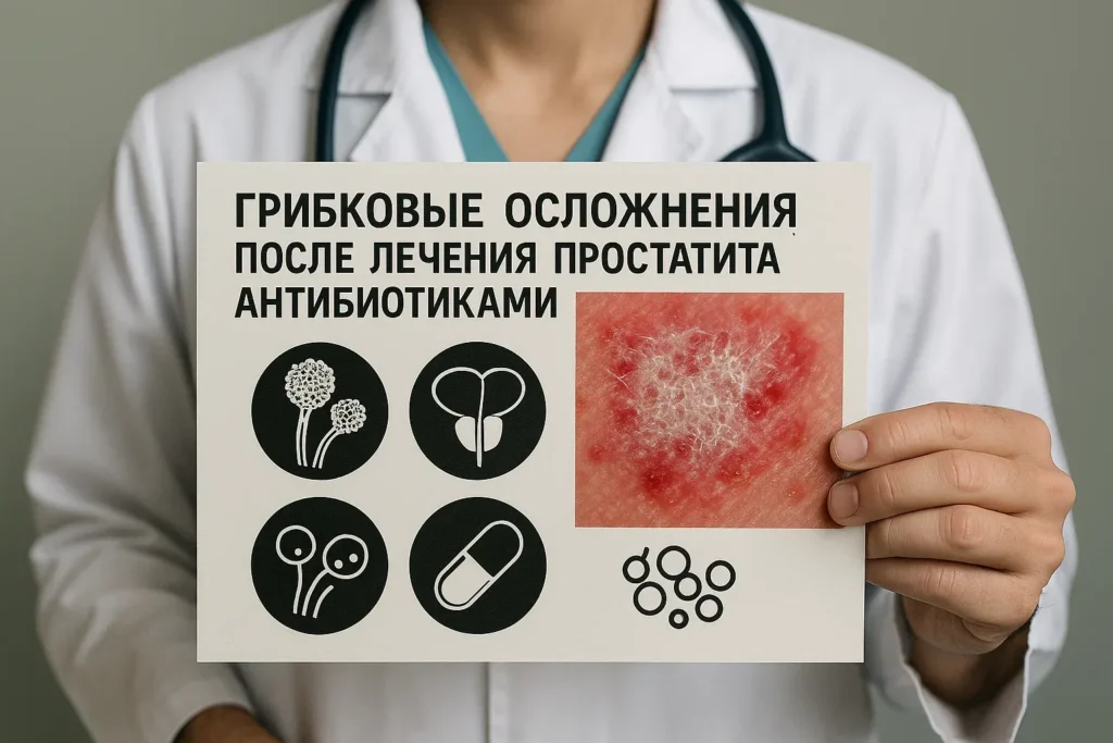 Грибковые осложнения после лечения простатита антибиотиками Грибковые осложнения после лечения простатита антибиотиками