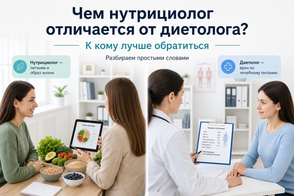 Чем нутрициолог отличается от диетолога: к кому лучше обратиться Чем нутрициолог отличается от диетолога: к кому лучше обратиться