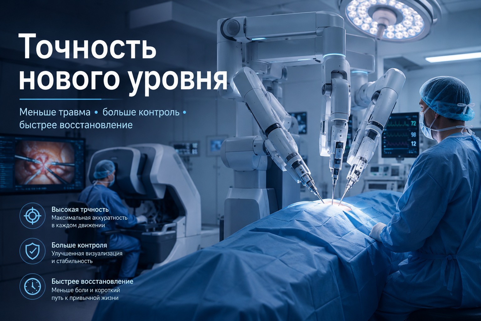 Роботизированные операции: виды, показания, результаты Роботизированные операции: виды, показания, результаты