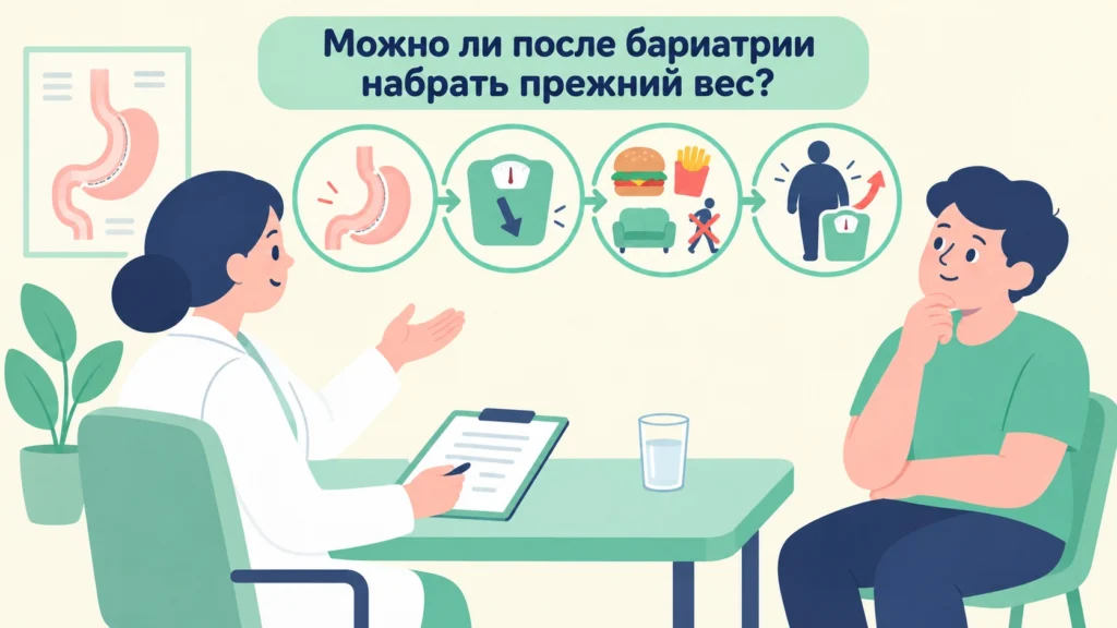 Можно ли после бариатрии набрать прежний вес Можно ли после бариатрии набрать прежний вес