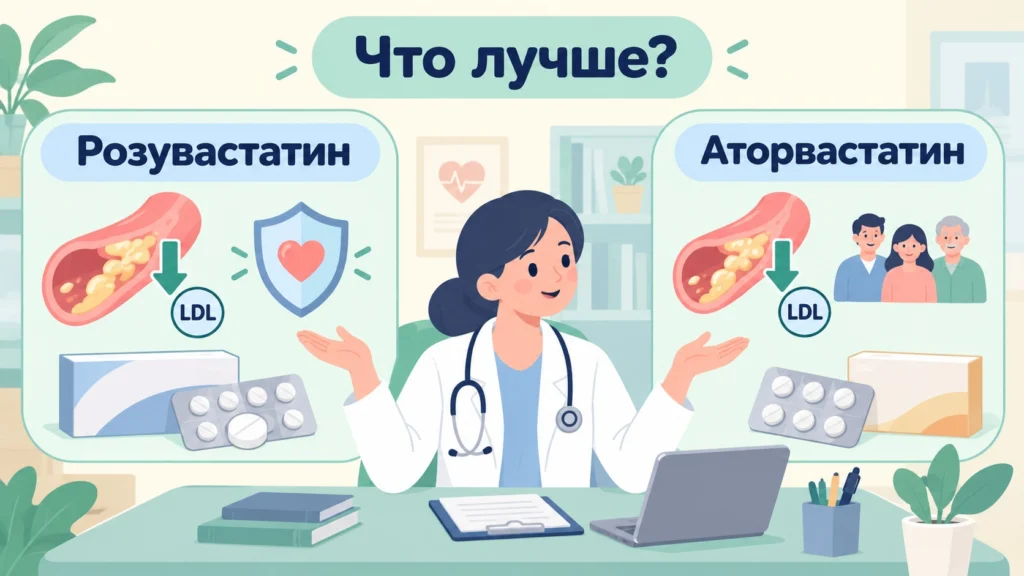 Розувастатин или Аторвастатин: что лучше и кому подходит Розувастатин или Аторвастатин: что лучше и кому подходит