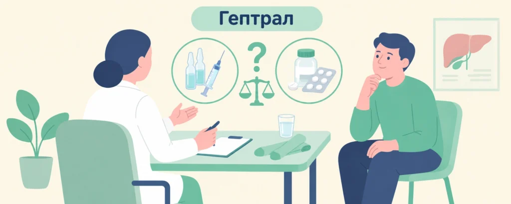 Гептрал таблетки или уколы: что лучше выбрать и чем отличаются Гептрал таблетки или уколы: что лучше выбрать и чем отличаются